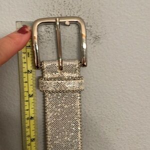 Vintage Absolutely Fresh by Prestige Silver Glittery Belt Size S/M
